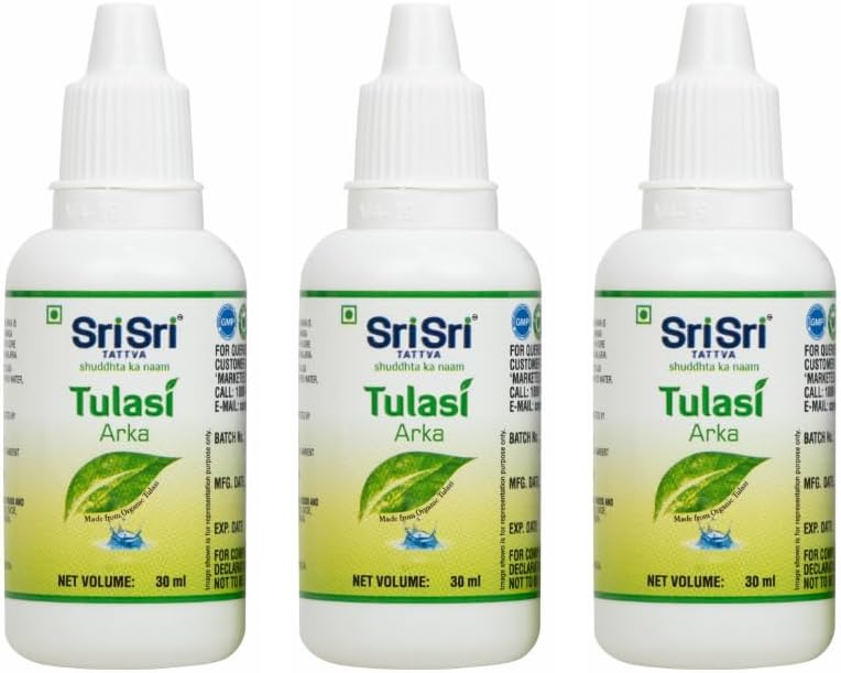 Sri Sri TATTVA shuddhta ka naam Tulasi Arka - Anti-Viral Drop - Natural Immunity Booster For Adults - 30Ml (Pack Of 3)