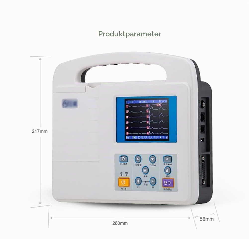 Tragbarer EKG-Monitor, Touchscreen, digital, 12 Kanäle, 12 Ableitungen, EKG | EKG, Elektrokardiograph, PC-Software, EKG