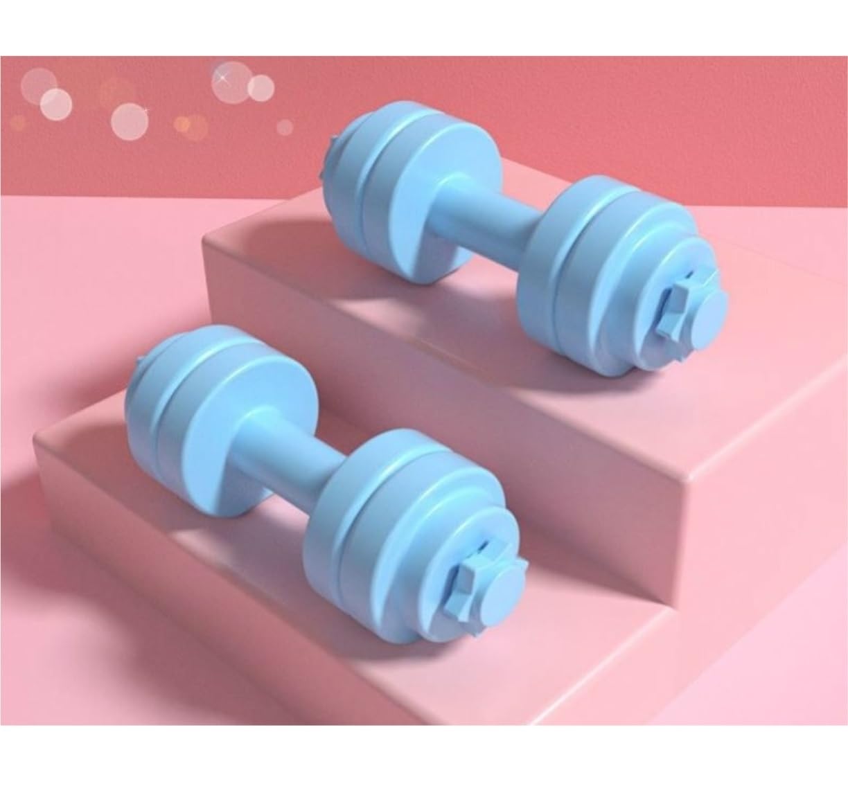 Fitness E Palestra Manubri Manubri per Acqua Fitness da 2 Pezzi Manubri per Iniezione d'Acqua per Fitness Domestico Manubri Piccoli Manubri Pratici Portatili(White)