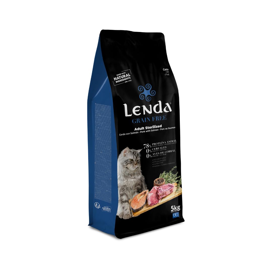 Lenda Grain Free Kot Sterilized 5 kg – Bezzbożowa karma sucha dla kotów wysterylizowanych – Hipoalergiczna – 1 szt.
