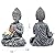 Yiosax Solar Buddha Statue - Outdoor Zen Sculpture With Flickering LED Lotus Light - Waterproof Garden Decor Gift - 11.81 Inch