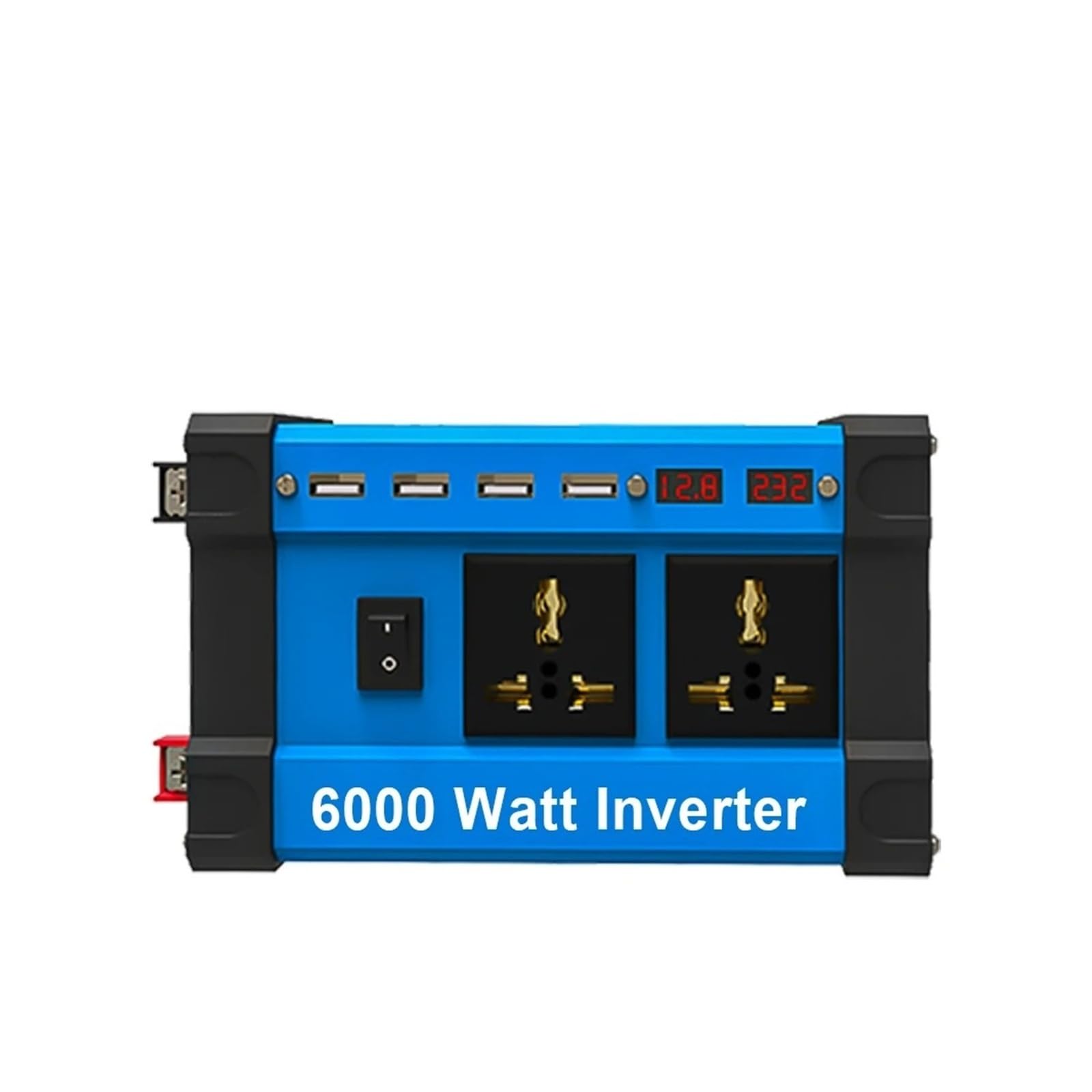 Power Inversor Corriente para Hogar/Camping Backup 6000W Solar Kit Completo 12V A 110V/220V 100A Controlador 500W Panel Inversor Fuera Red(Only Inverter 110V)
