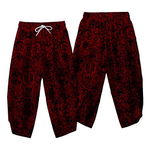 Image of DOSLAVIDA Men's Japanese Kimono Jacket Set Stylish Open Front Coat With Shorts Chinese Style Printed Cardigan Suit