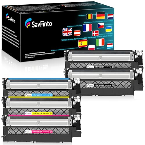 Toner HP 117A W2070A compatible pour imprimante Color Laser 150a avec texte noir net et précis
