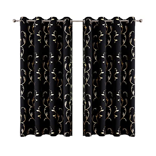 BUHUA 2er-Set Vorhang Blickdicht Verdunkelungsgardinen mit Ösen für...