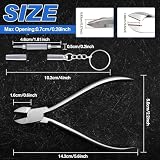 LEONTOOL Szczypce do cięcia szkła ze stali nierdzewnej, sprężynowe szczypce do cięcia okularów, 14 cm, ultra ostre nożyce do drutu, szczypce do cięcia podtynkowego, zestaw naprawczy okularów