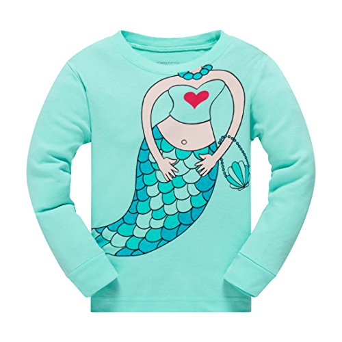 Qzrnly Bambine 2 Pezzi Pigiama a Maniche Lunghe