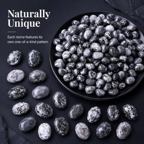Image of Polished Yooperlite Crystal Chips Bulk 200 Pcs - 0.3 inch Small Tumbled Stone Chips Rocks, 10 oz Crushed Sea Glass Vase Filler Stones for Healing, Reiki, Crafting, Home Decor