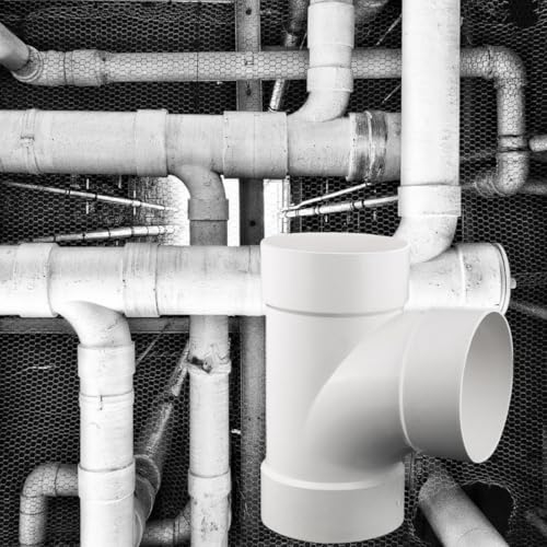 4 Inches PVC DWV Sanitary TEE Street for Drain Waste and Vent, PVC Pipe Fittings Connect Coupling Adapter white (4 Inches) by DONWAER - Image 3
