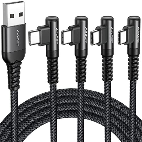 Image of AINOPE USB Type C Cable [4-Pack 3.3ft /3.3ft /6.6ft /10ft] 3.1A Fast Charging USB to USB C Cable, Nylon Braided USB C Charging Cable Compatible with Galaxy S21+ Ultra, iPad mini /Air /Pro, Pixel 6X