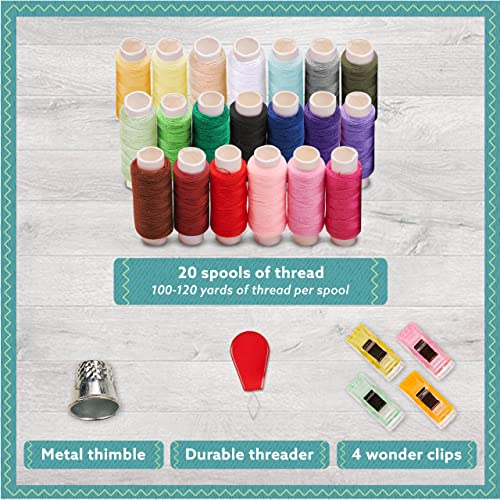 Artika Sewing Kit For Adults And Beginners - Needle And Thread Kit With Sewing Accessories And Portable Case For Travel, Family, Home, Emergency Repairs With Scissors, Thimble, Thread, Sewing Needles, Tape Measure Etc（89 Pcs） #TOP6