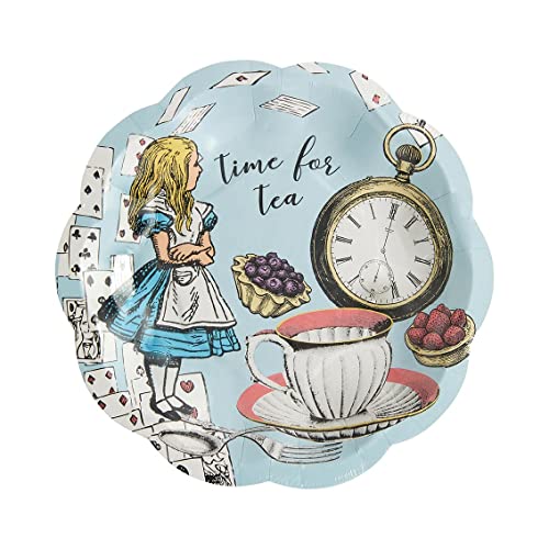 Talking Tables 12 x Alice in Wonderland Disposable Paper Plates O...