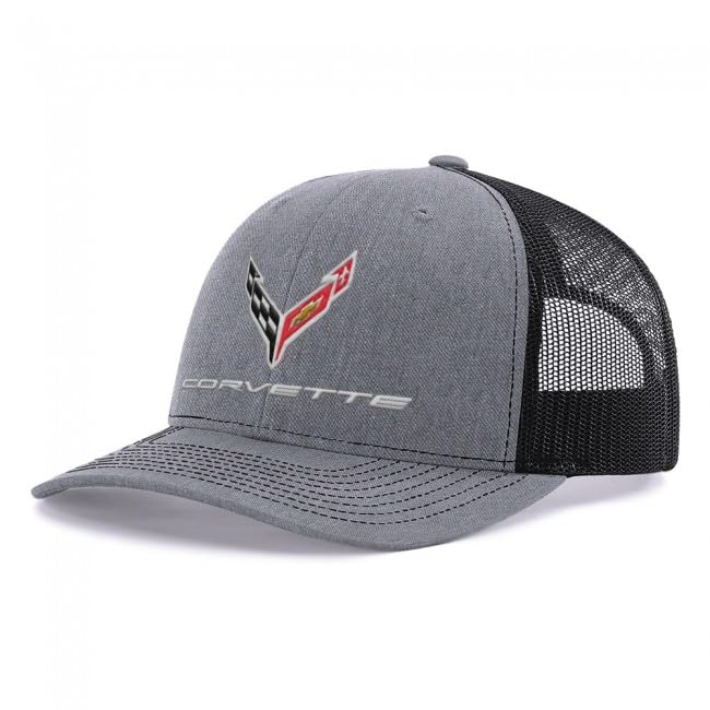 SR1 Performance C8 Corvette Snapback Hat - Chevy Structured Mesh Back Cap
