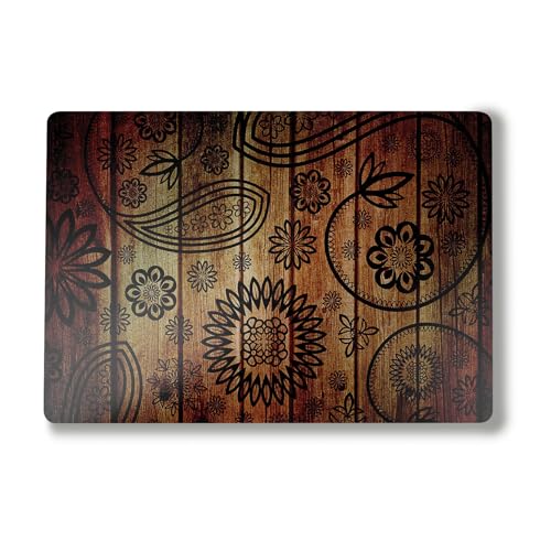 Image of Laptop Skin Compatible with Alienware M18 R2 (2024) - Wooden Floral - Premium 3M Vinyl Protective Wrap Decal Cover - Easy to Apply | Crafted in The USA by MightySkins