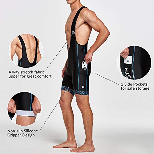 image for FitsT4 Sports FitsT4 Men's Cycling Bib Shorts 3D Padded Bike Shorts Ro