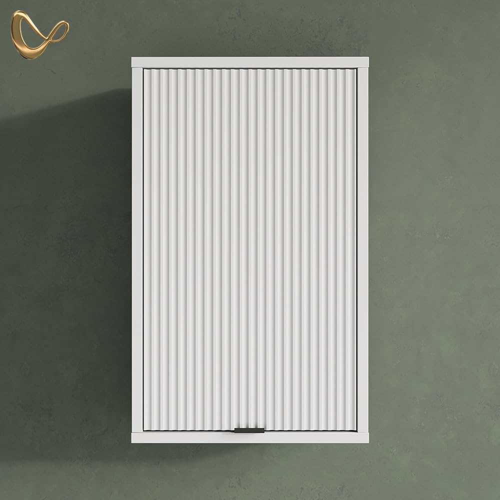 Livinity Badschrank ATERNO, Weiß, 40 x 65 cm mit 2 Regalböden