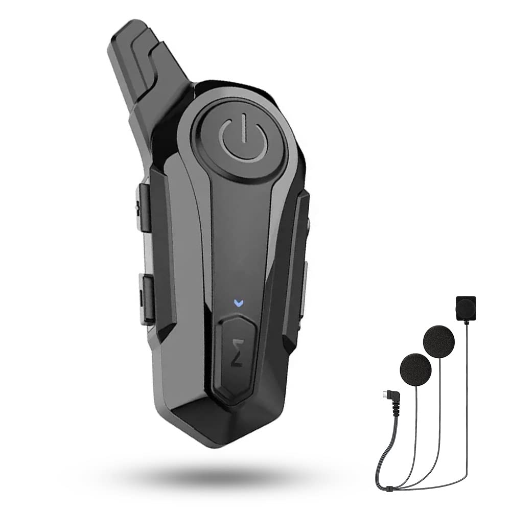 Intercomunicador de moto para 2 ciclistas casco integral IPX6 8