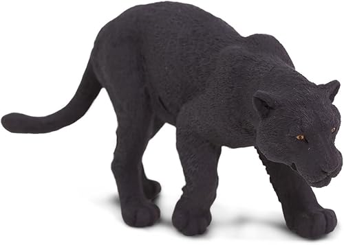 Miniatura 3 de Safari Ltd. Figura de Jaguar negro  Figura detallada de modelo de plástico de 4 pulgadas  Divertido juguete educativo para niños, niñas y niños a