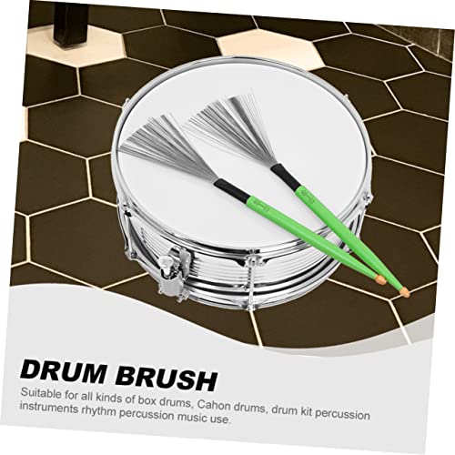 Par de Baquetas Green Wire Drum Brush para Batería miniatura 4