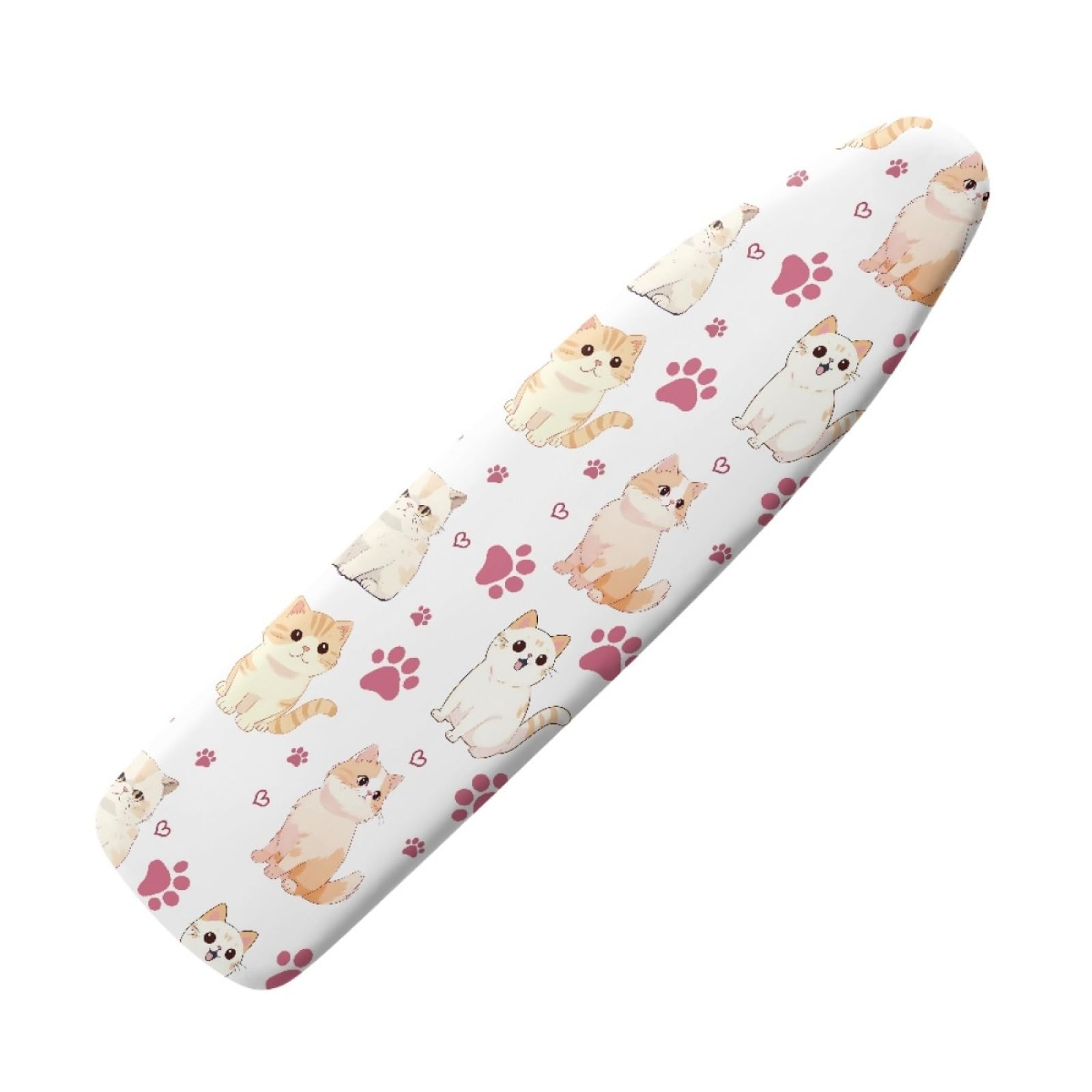 Ironing Board Covers 135 x 45 Cute Yellow Cat Iron Board Covers and Pad Thick Resist Scorching and Staining Thick Easy Fit Iron Cover Adjustable Elastic Rope Ironing Boards Cover 135x45cm