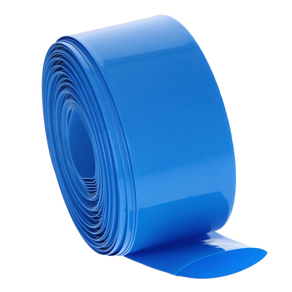 Othmro Gaine Thermorétractable En PVC Pour Batterie Bleu Largeur 29,5 Mm Longueur 2 M