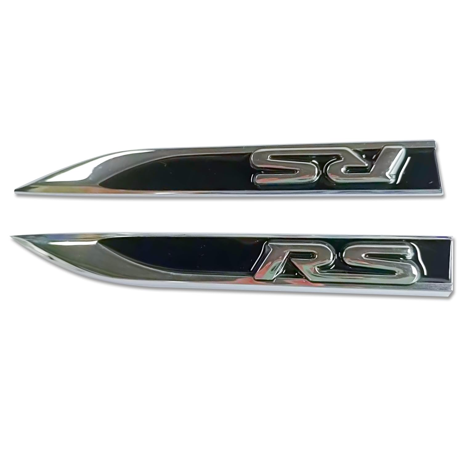 3D Raised RS Side Fender Emblem Metal Right & Left with Adhesive Backing Fits for Camaro Series Automotive Decoration(Black)