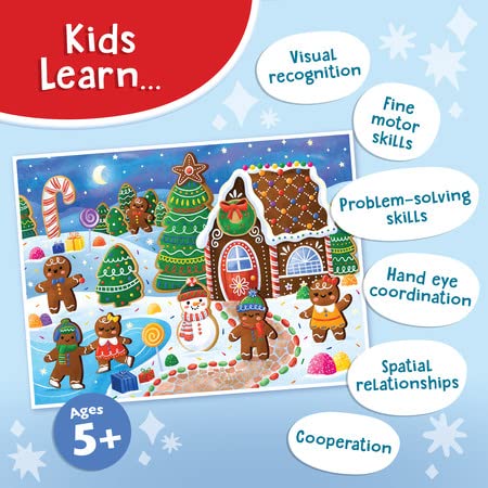 Peaceable Kingdom Gingerbread Friends Scratch and Sniff Puzzle for Kids Ages 5 & Up - 84 Pieces with 7 Special Scented Pieces - 14" x 19" - Image 5