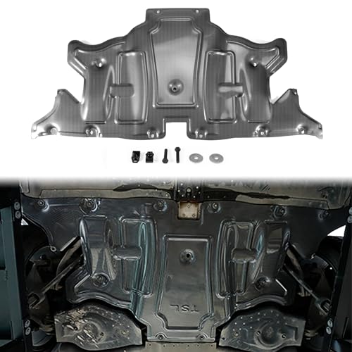 Image of PSLER Rear Skid Plate - Fit for Model 3 2017-2024 Under Engine Guard Cover Skid Plate Cover Heavy Duty Protection