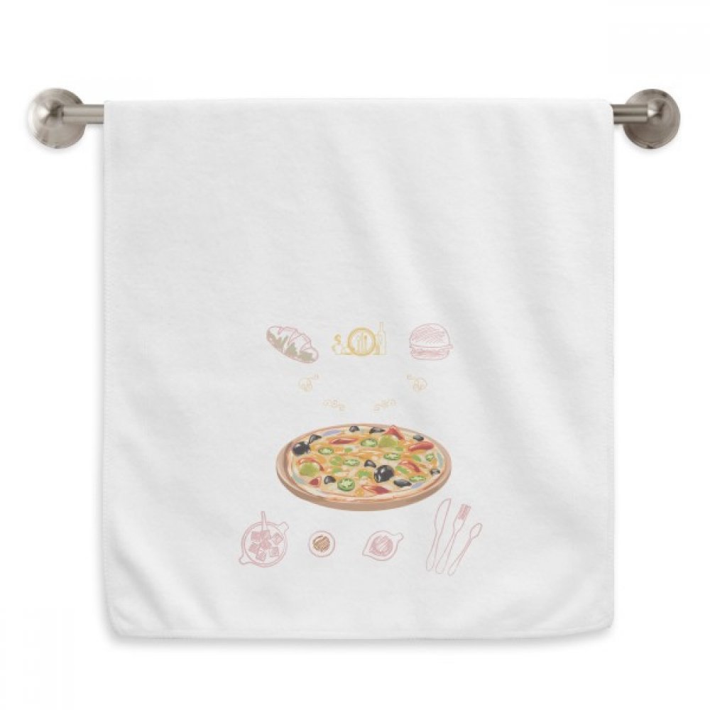 Serviettes moelleuses motif tomates pizza Italie 13x29 pouces