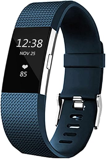 Replacement Bands for Fitbit Charge 2, Silicone Adjustable Classic Bands for Fitbit Charge 2,Women Men