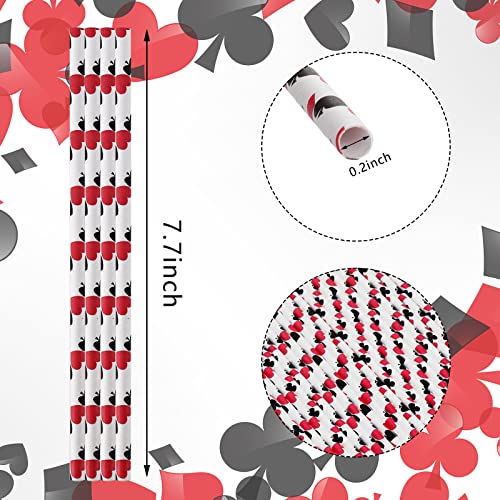 Pitillos de papel casino Whaline 200 unidades 19.6 cm rojo negro miniatura 2