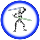 24 Edible Pre-Cut Wafer Cake Toppers: Blue Star Wars - Image 5