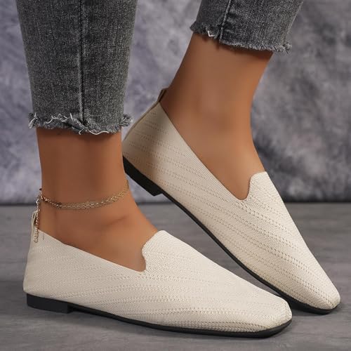 Women's Retro Flat Shoes Flying Weave Round Head Shallow Mouth One Foot Stirrup Single Shoes Work Single Shoes4