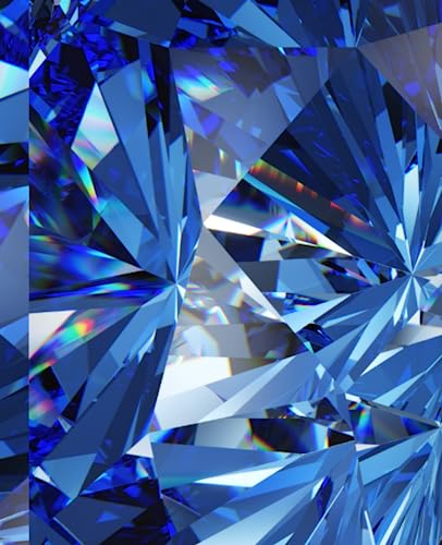 Composition Notebook College Ruled: Deep Blue Reflections: A Sapphire Crystal Journal For School, College, Office, or Work | 7.5" x 9.25" | No Label