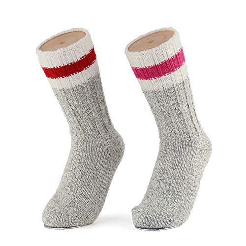 2 Pairs Merino Wool Hiking Trekking Winter Thick Warm Boot Crew Socks