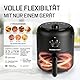 GOURMETmaxx Heißluftfritteuse | 2,3L Airfryer mit Timer, Touchscreen | Fritteuse mit 8 Funktionen & 7 Programmen | Energiesparend frittieren, nahezu ohne Öl | Minibackofen - 1000 W