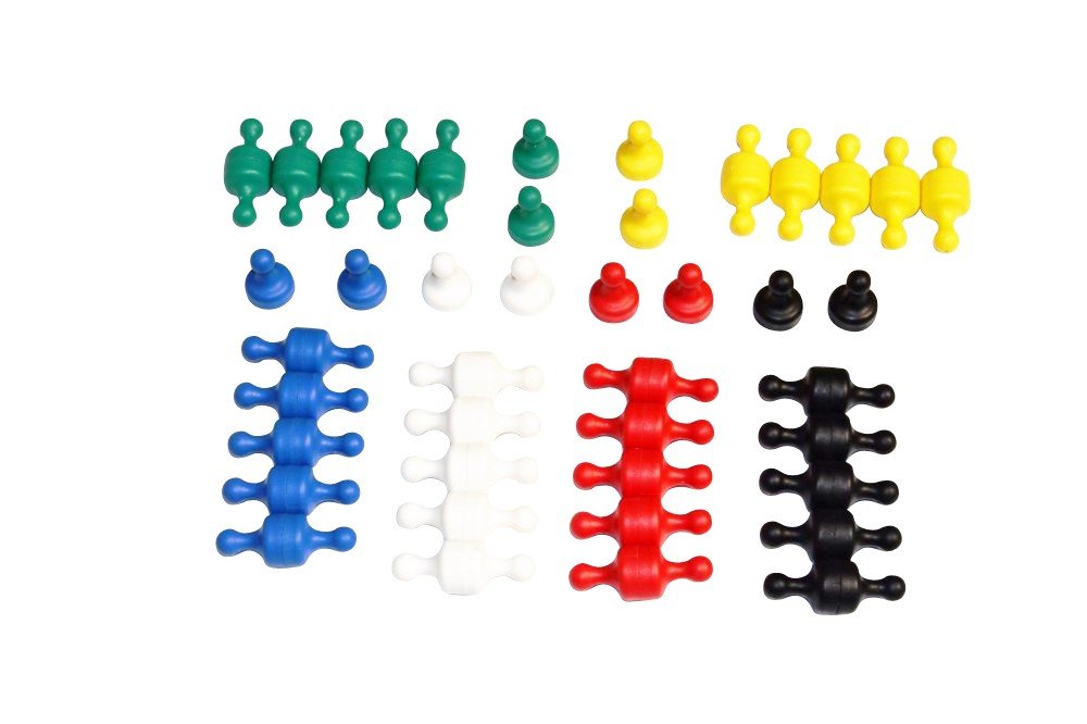 Gros cône-Aimant Ø 19 x 25mm Néodyme, 6 Couleurs - Force 2,3kg - 72 pièces