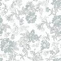 GloryTik Floral Peel and Stick Wallpaper, Removable Blue Floral Contact Paper, Self Adhesive Renter Friendly Wallpaper for Bedroom Living Room Bathroom (17.3" x 78.7")