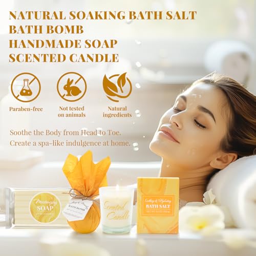 Image of Gift Set for Women 8Pcs Bath and Body Gift Baskets, Vanilla Self Care Present Ideas Birthday Gifts ,Unique Gift Ideas for Her, Women, Mom, Christmas Gifts for Her
