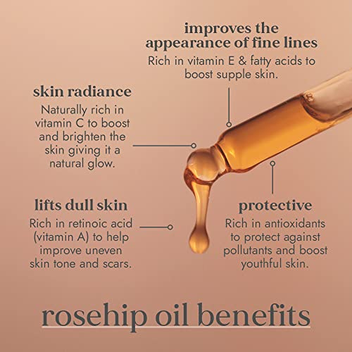 Fushi Organic Rosehip Seed Oil 30ml Best for Scars Fine Lines & Stretch Marks min Vitamin E 18.3 mcg/g Fresh-Pressed Ethical & Vegan Society Approved Manufactured in the UK - Image 3