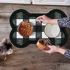 Dog Food Mat, Water Absorbent Pet Food Mat, Non Slip Placemat for Pets Bowl and Water, Easy to Clean, Machine Washable Feeding Mats for Dog Cat Pet, Large 12'' x 19''(Bone Shape) Dog Food Mat Water Absorbent Pet Food Mat Non Slip Placemat for Pets Bowl and Water Easy to Clean Machine Washable Feeding Mats for Dog Cat Pet Large 12 x 19Bone Shape