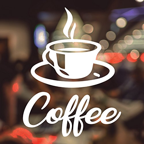 Kaffee Tasse Fenster Glas Aufkleber Takeaway Shop Aufkleber Fenster Schriftzug Art Wand Schild Takeaway Decor Cover
