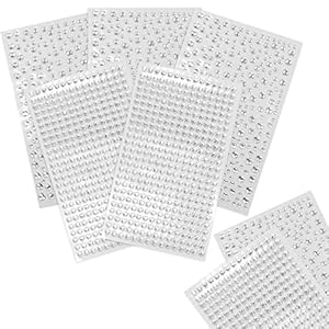 5 Sheets Self Adhesive Bling Clear Rhinestone Stickers, Acrylic Crystal Gems Stickers Bling Craft Decoration Stickers…