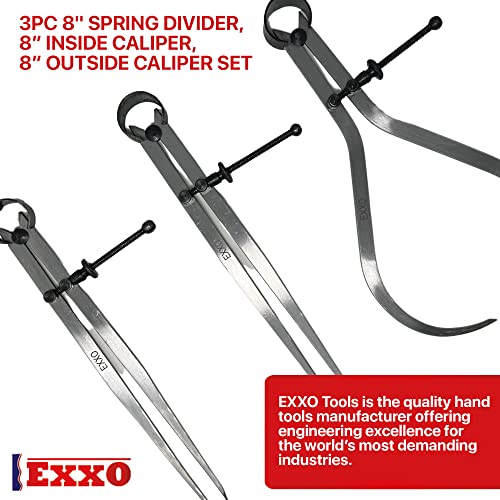 Exxo Tools set 3 piezas calibradores de 8 pulgadas miniatura 3