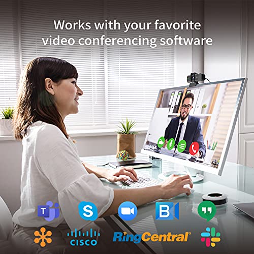 j5create 4K Wide Angle Webcam with Microphone and Privacy Cover for Video Conferencing and Streaming (JVU430)