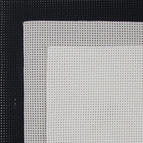 Image of KCS 3 pc of 15 inch x 18 inch(38cmx45cm) 11 Count Cross Stitch Cotton Aida Cloth Needlework Rolled Fabric Box,11CT,Antique White+Pearl Grey+Black