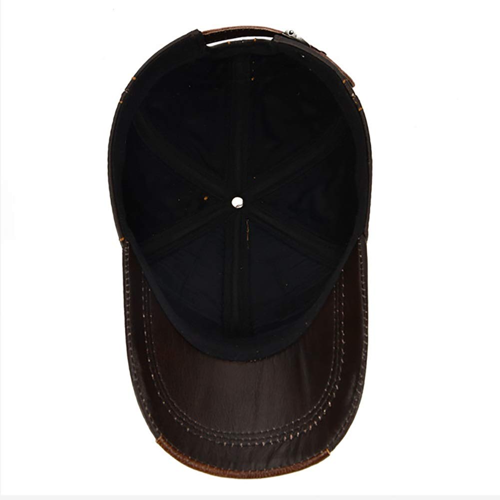 Sombreros de invierno, cuero unisex Golf gorra de béisbol de cuero con correa ajustable con gorra de hombre sombrero de primavera y otoño