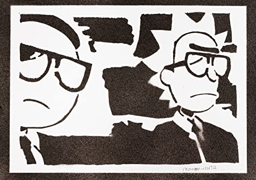 moreno-mata Rick y Mor. Poster Series TV Graffiti Hecho a Mano Regalos Originales para Hombre y...