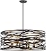 Minka Lavery Pendant Ceiling Lighting 4677-111 Vortic Flow, 8-Light 480 Watts, Dark Bronze