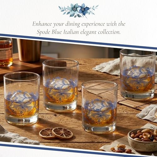 Verres Spode bleu style ancien le cadeau de crémaillère idéal en duo